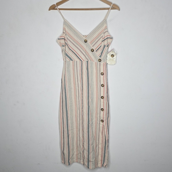 New Altar'd State Dresden Midi Striped Dress Western Coastal Medium M - Picture 1 of 5